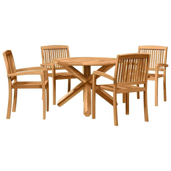 vidaXL Garden Dining Set 3 pcs Brown Solid Acacia wood