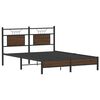 vidaXL Bed Frame without Mattress Brown Oak 140x200 cm Engineered Wood
