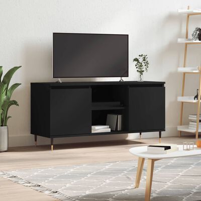 vidaXL TV Cabinet Black 104x35x50 cm Engineered Wood