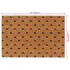 vidaXL Door Mat Natural 40x60 cm Tufted Coir