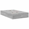 vidaXL Storage Bed Frame Grey Sonoma 120 x 200 cm Engineered Wood