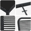 vidaXL Garden Dining Set 5 pcs Black Cotton rope and steel