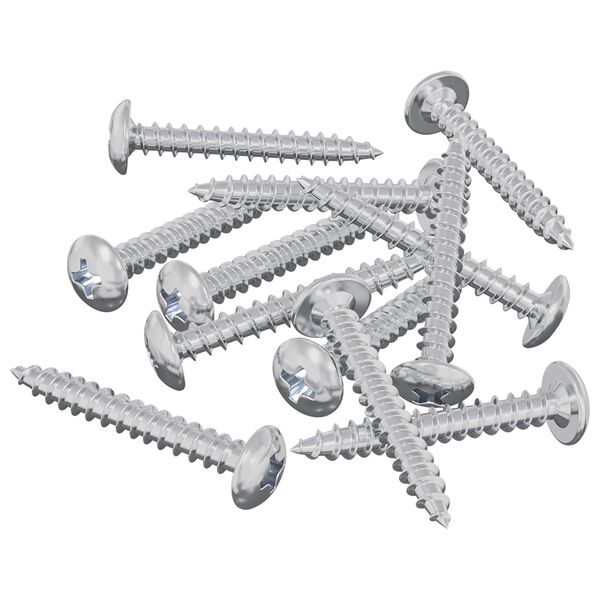 vidaXL Wood Screws 8451 pcs Silver Steel