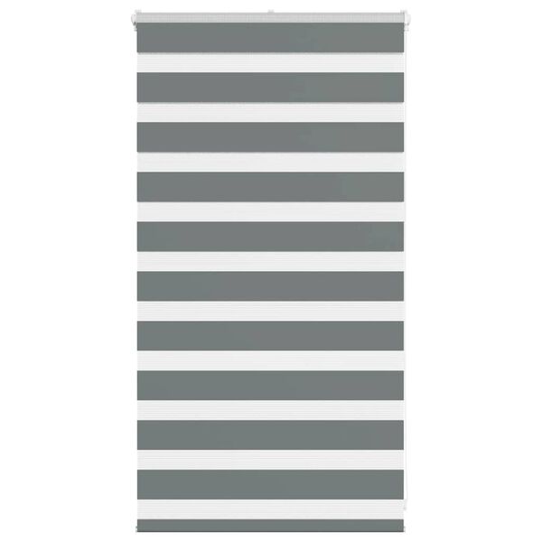 vidaXL Zebra Blind Dark Grey 70x100 cm Fabric Width 65.9 cm Polyester