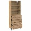vidaXL Highboard Artisan Oak 69.5 x 34 x 180 cm Engineered Wood