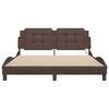vidaXL Bed Frame with LED without Mattress "Zadar" Brown 160x200 cm