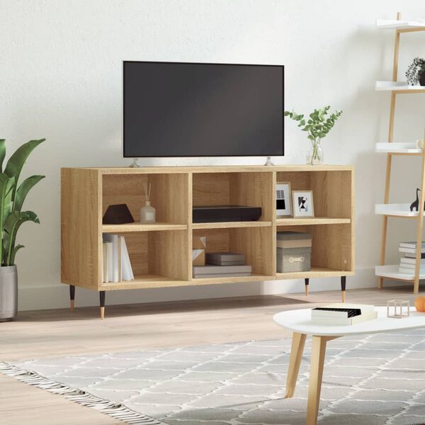 vidaXL TV Cabinet Sonoma Oak 103.5x30x50 cm Engineered Wood
