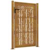 vidaXL Garden Gate 100x150 cm Corten Steel Bamboo Design