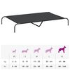 vidaXL Elevated Dog Bed Black 150x90x20 cm Oxford Fabric and Steel