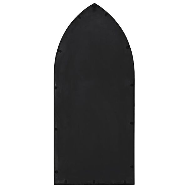 vidaXL Garden Mirror Black 100x45 cm Iron for Outdoor Use