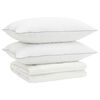 vidaXL 90% Goose Down Duvet Set FULDA 3 pcs 200 x 220 cm Summer White
