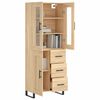 vidaXL Highboard Sonoma Oak 69.5x34x180 cm Engineered Wood