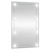 vidaXL Wall Mirror with LED Lights 50x80 cm Glass Rectangle