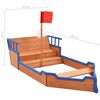 vidaXL Sandbox Pirate Ship Firwood 190x94.5x101 cm