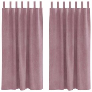 vidaXL Blackout Curtains 2 pcs Dark Pink 140 x 175 cm Velvet