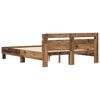 vidaXL Bed Frame with Headboard Old Wood 160 x 200 cm Engineered Wood