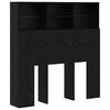vidaXL Headboard Cabinet Black Oak Engineered Wood