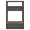 vidaXL Book Cabinet/Room Divider Grey 41x35x57 cm Solid Wood Pine