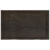 vidaXL Wall Shelf Dark Brown 100x60x(2-6) cm Treated Solid Wood Oak