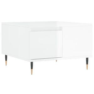 vidaXL Coffee Table High Gloss White 55x55x36.5 cm Engineered Wood