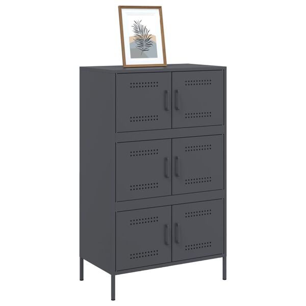 vidaXL Highboard Anthracite 68x39x113 cm Steel