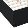 vidaXL Bed Frame with LED without Mattress Black 120x190 cm Small Double