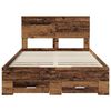 vidaXL Bed Frame with Headboard Old Wood 120 x 190 cm Engineered Wood