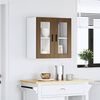 vidaXL Kitchen Wall Cabinet with Glass Door Porto Brown Oak