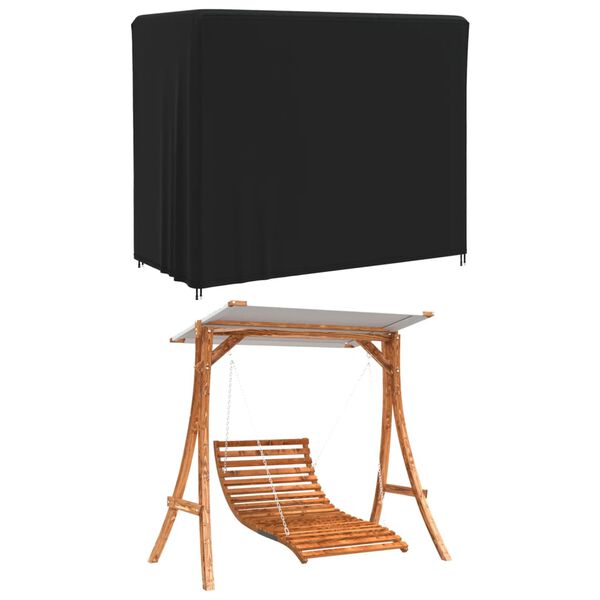 vidaXL Garden Swing Cover Black 220x135x170 cm 420D Oxford