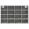 vidaXL Shoe Cabinet Concrete grey 103 x 30 x 67 cm Engineered Wood
