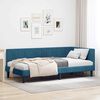 vidaXL Corner Bed Frame with Headboard Blue 90 cm x 190 cm Velvet