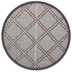 vidaXL Outdoor Carpet ARAKIL Brown &Oslash;120 cm PP
