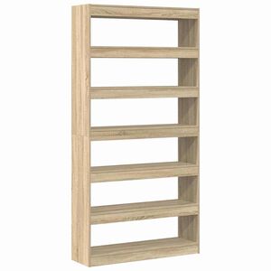 vidaXL Book Cabinet Sonoma Oak 100 x 30 x 198 cm Engineered Wood
