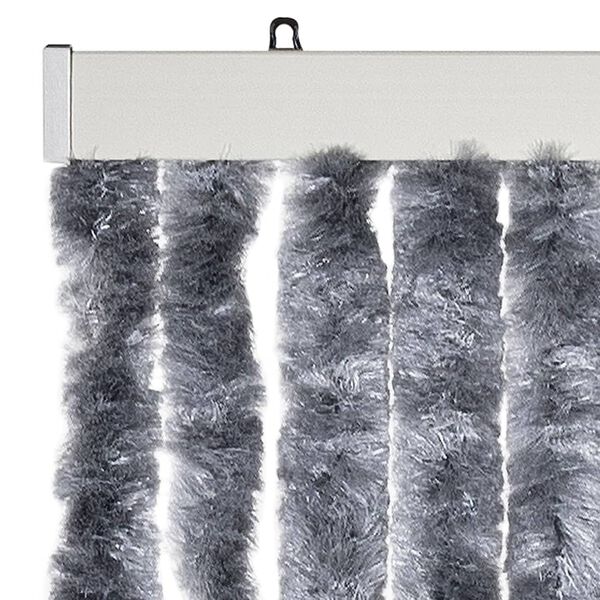 vidaXL Fly Curtain Silver 100x200 cm Chenille