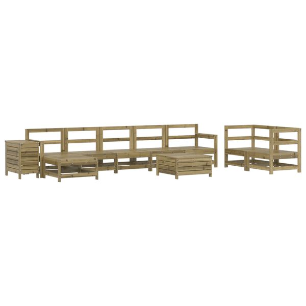 vidaXL 10 Piece Garden Sofa Set Impregnated Wood Pine