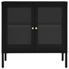 vidaXL Sideboard Black 70x35x70 cm Steel and Glass