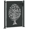 vidaXL Garden Gate with Lock Black 85 x 130 cm Powder-coated steel