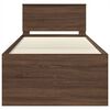 vidaXL Daybed Manual Brown Oak and Black 100 x 200 cm Engineered Wood