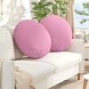 vidaXL Seat Cushions 2 pcs Pink &Oslash;60 x 21 cm Fabric
