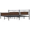 vidaXL Metal Bed Frame without Mattress Brown Oak 193x201 cm