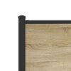 vidaXL Metal Bed Frame without Mattress Sonoma Oak 200x200 cm