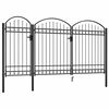 vidaXL Garden Fence Gate with Arched Top 250 x 400 cm Steel