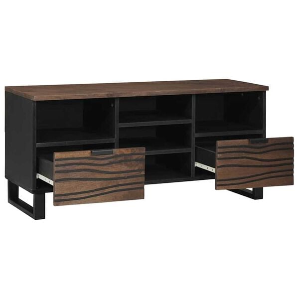 vidaXL TV Units with Drawer Walnut 100 x 33 x 46 cm Engineered wood