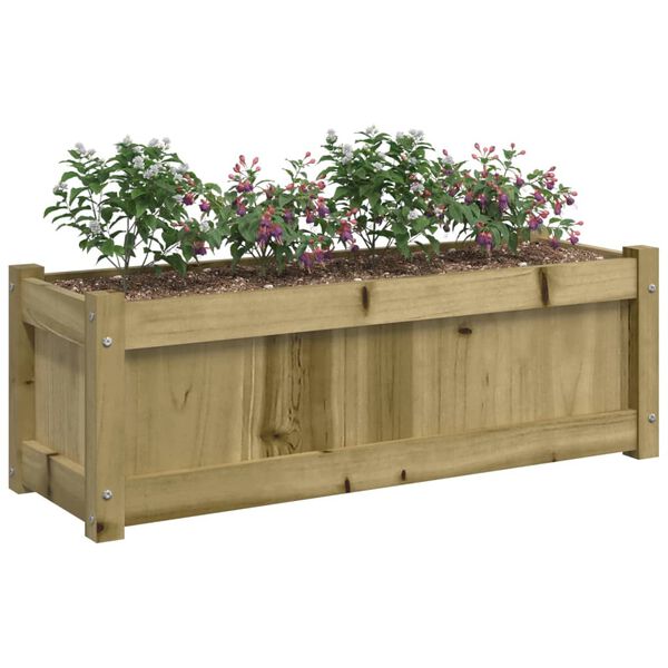 vidaXL Garden Planter 90x31x31 cm Impregnated Wood Pine