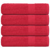 vidaXL Hand Towels 4 pcs "FROGN" Red 50x100 cm 100% Cotton