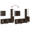 vidaXL 4 Piece Bathroom Cabinet Set Brown Oak Engineered Wood