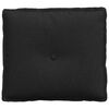vidaXL Back Pillow Black 50 x 19 x 45 cm Fabric