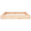 vidaXL Sandbox with Seats Square Solid Wood Pine