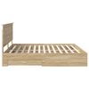 vidaXL Bed Frame with Drawer Sonoma Oak 200 x 200 cm Engineered Wood
