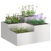vidaXL Garden Planter Silver 80 x 80 x 48 cm Stainless steel